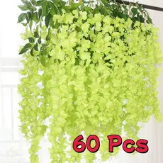 12/60 Pcs Flores Artificiais Em Vime Resistente A Danos Oculta E Embeleza Fácil De Armazenar Vários Designs