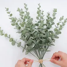 24 Pcs Folhas Artificiais Com Visual Natural Sempre Frescas Montagem Imediata Baixo Custo De Manutenção