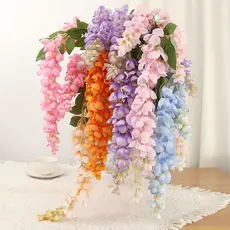 12 Pcs 8 cores à escolha Ramos De Flores De cerejeiras Artificiais Permanente Grande Pendentes Para Decoração