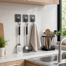 Kit 20 Ganchos Adesivos Parede Universais Autocolante Cozinha Quarto Banheiro Multi Organizador