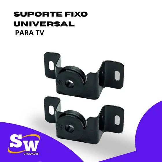 Suporte Fixo Universal Para TV 2 Peças + Kit Instalação Para TVs de 14'' À 84'' Polegadas