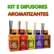 Kit 2 Difusor Aromatizante De Ambiente 280ml Varetas Casa Cheiroso Perfumado Decorativo Fragrância