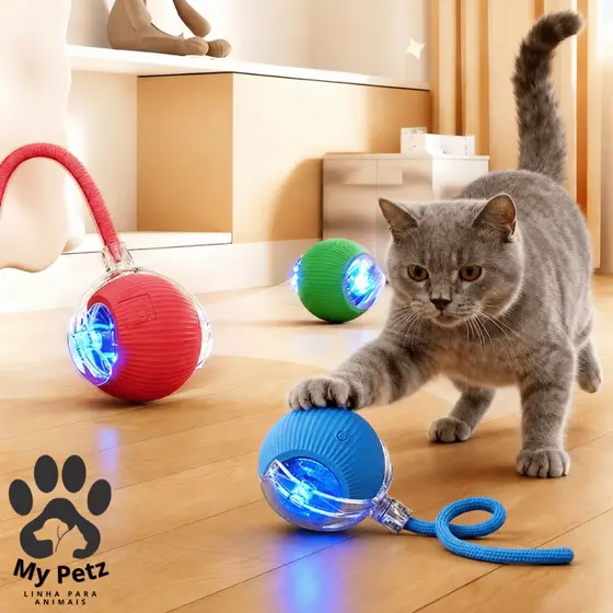 Bola Inteligente De Brinquedo e Abacate Catnip, Automática Cauda Falsa Recarregável Para Gato