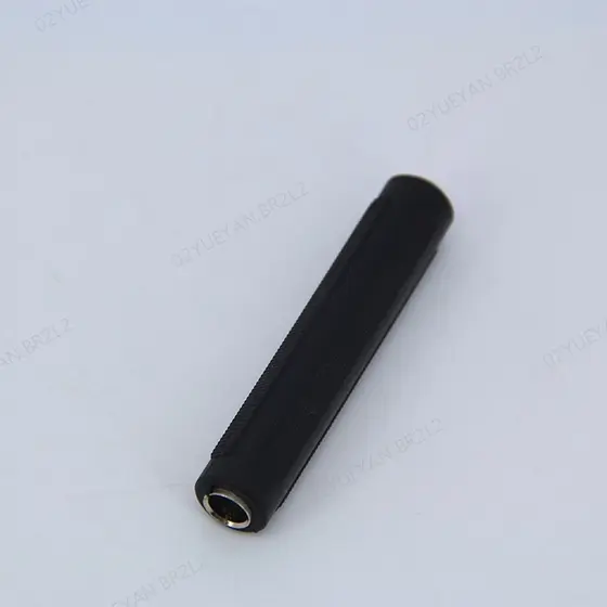 6.35mm 6.5mm Fêmea Para 6.5 Conector De Áudio Estéreo Cabeça Dupla Plug Adaptador Microfone Conversor Acoplador Cabo Mar