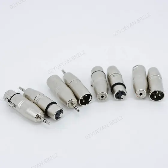 3 Pinos xlr Macho Fêmea Jack Para 3.5mm & 1/8 " TRS Mini Microfone Estéreo Adaptador De Áudio Conversor Conector BR2L2