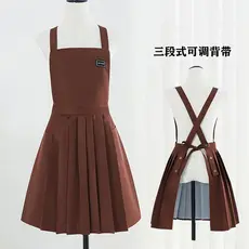 Avental plissado à prova de óleo à prova d'água feminino verão cozinha cozinhar avental moda lindas roupas de trabalho s