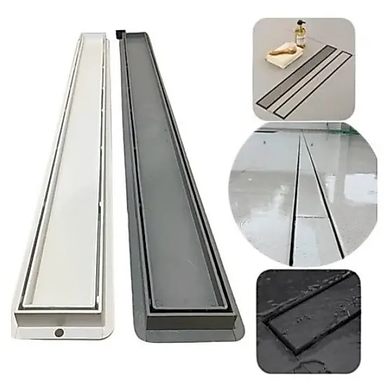 Ralo Banheiro Linear Oculto Seca Piso 70x5 e 90x5 Invisível Sifonado