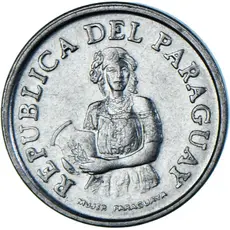 moeda Paraguai 1975 5 guaranies original perfeita top