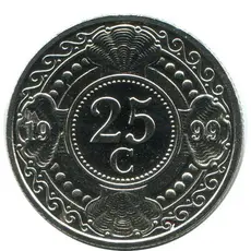 moeda Antilhas Holadesa 1999 25 cents original Nova perfeita F/C top