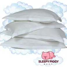 KIT 4 TRAVESSEIROS SLEEPY PIG ANTIALÉRGICO MACIO TOQUE DE ALGODÃO 50X70 CM