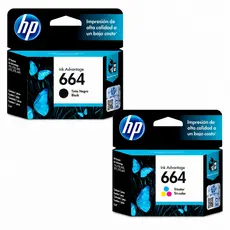 Kit Cartucho de Tinta HP 664 Preto e Colorido Original Impressora Jato de Tinta DeskJet