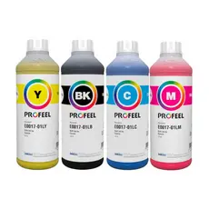 Kit 04 Tinta Profeel Compativel Corante P/ L1800 L805 L3250 Tinta Preto Magenta Ciano Amarelo