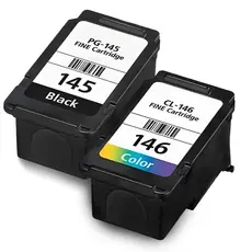 Kit Cartucho Canon CL-146 Colorido + PG-145 Preto Compatível Impressora Tinta Jato de Tinta Impressão