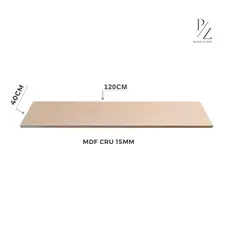 Chapa de Madeira 120x40cm - Prateleira MDF Cru 15mm–Corte Preciso, Acabamento Profissional,Decoração