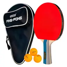 Raquete Profissional Estojo 3 Bolinhas Ping Pong Tênis Mesa