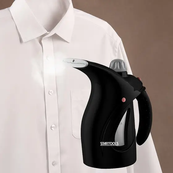 Passadeira a Vapor Portátil para Roupas e Ferro de Passar de Viagem 800W 127V com Reservatório 200ml – Preta
