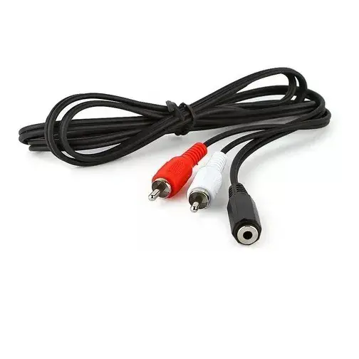 Cabo Auxiliar P2 Femea X 2 Rca Macho 1.50 Metros