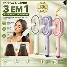 Escova De Cabelo Elétrica A Vapor , Pente De Massagem E Função De Névoa , Tecnologia De Íons Simultaneamente Mais Forte