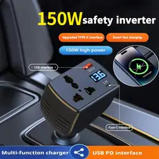 Inversor 150W DC 12V Para AC 220V De Energia Automática Adaptador Conversor De Tensão De Carro Com Carregador USB