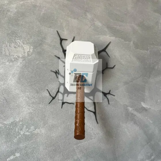 Martelo do Thor 3D – Mjolnir Item de Decoração