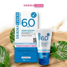Protetor Solar Facial Sem Cor Fps60 40g Dermachem