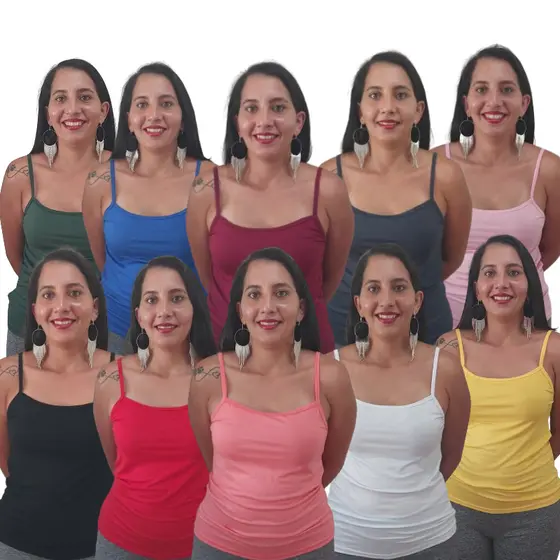 KITS  Regatas Alcinha Blusa Feminina COM 10 , 5 , 3 ou 2 PEÇAS.