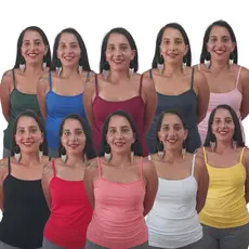 KITS  Regatas Alcinha Blusa Feminina COM 10 , 5 , 3 ou 2 PEÇAS.