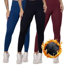 Kit 2 ou 1 CALÇA LEGGING Térmica Flanelada Calça Térmica Anti-frio Cóz Alto Confortável