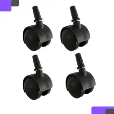 Kit com 4 Rodinhas giratórias rodizio 40mm Pino 6mm preto para Móveis