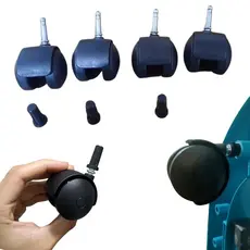 Kit Rodinhas giratórias 40mm Pino 6mm preto para Móveis