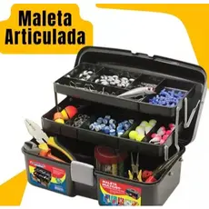 MALETA CAMPEÃ DE VENDAS Multiuso CAIXA PESCA com 2 Bandejas Ferramentas, Caixa Organizadora TOY