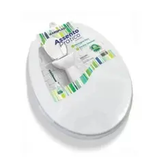 Assento Universal para Vaso Sanitário em Plástico Branco Resistente/ Toy