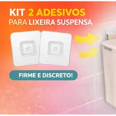 2 Adesivos Dupla Face Transparente Para Lixeiras Suspensas - TOY