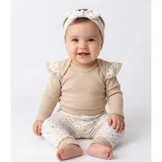 Conjunto/kit Bebê Menina Body, Calça e Tiara