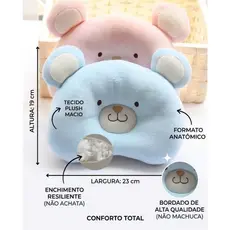 Travesseiro Anatômico Bebê Previne Cabeça Chata Almofada RN Ortopédico Para Berço E Carrinho