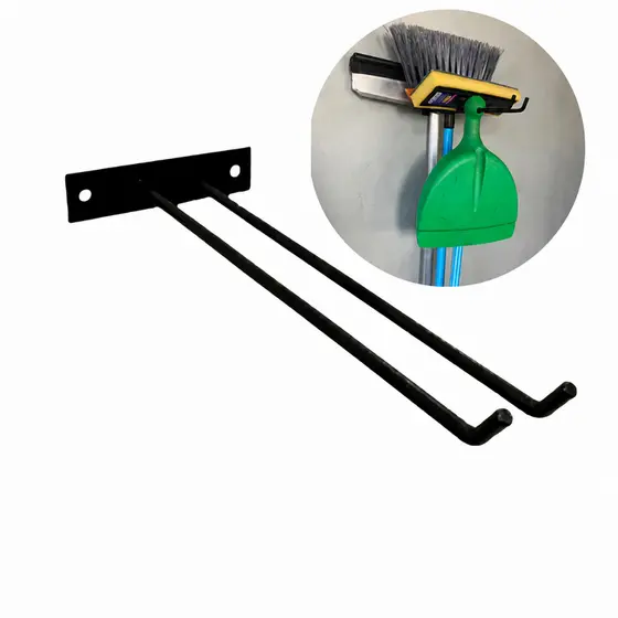 Suporte Porta Vassoura Rodo De Parede Gancho 30cm