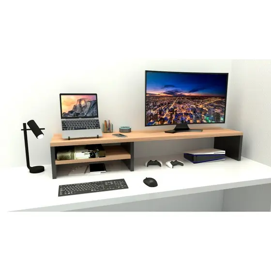 Suporte Para Dois Monitores Pc Suporte Para Monitor 90CM MDF