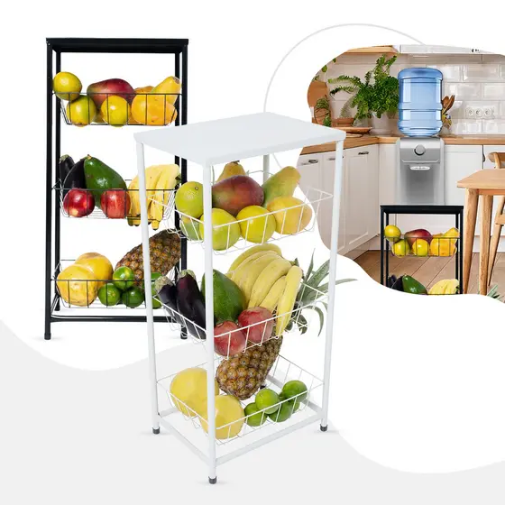 Armário Fruteira De Chão Metal Para Base Suporte Microondas Bebedouro - Unishop