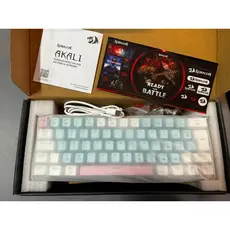 Teclado Mecânico Gamer Akali Rosa, Azul e Branco Rainbow (Recondicionado)
