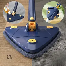Mop Triângulo de Limpeza 360º Ajustável Triangular Giratório Rodo Moop Esfregão Banheiro Chão Janela