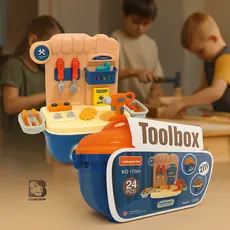 Caixa Maleta Ferramentas Com Acessórios Infantil Brinquedo Oficina Mecânica Coordenação Motora