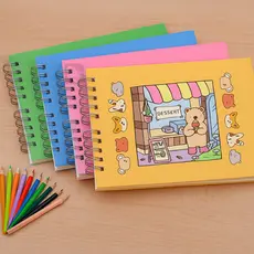 Kit 5 Livros Para Colorir 250 Folhas Infantil Desenho Pintar Com Folha de Proteção Boby Guds Goodis