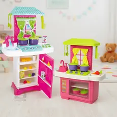 Kit Cozinha Infantil Brinquedo Criança Forno Pia Fogao Forno Panelas Completo Acessorios Educativo