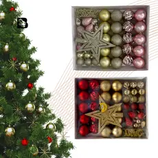 Kit 40 Enfeites Natalino Bola Estrela Completo Decoração Árvore de Natal Decoração Guirlanda Arranjo
