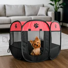 Cercado Pet Dobrável Portátil Casinha Cachorro Cão e Gatos Cercadinho Tamanho Grande Chiqueirinho