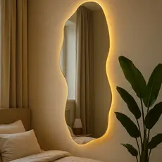 Espelho Grande Corpo Inteiro Com Led Espelho Para Sala Quarto Espelho Orgânico