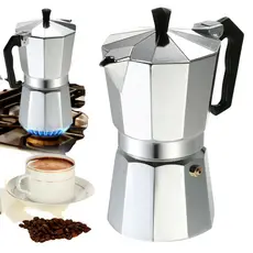 Cafeteira Italiana de Alumínio Café Expresso 3, 6, 9 Xícaras Cafeteira Italiana Moka Express Aço