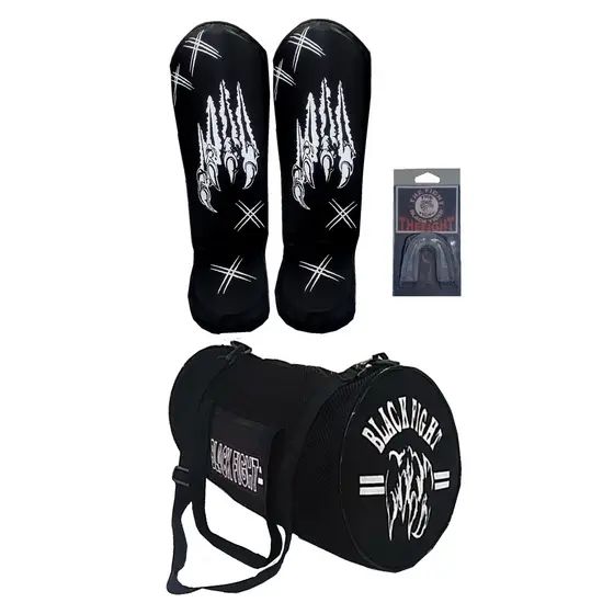 Kit Muay Thai Caneleira Bucal Bolsa