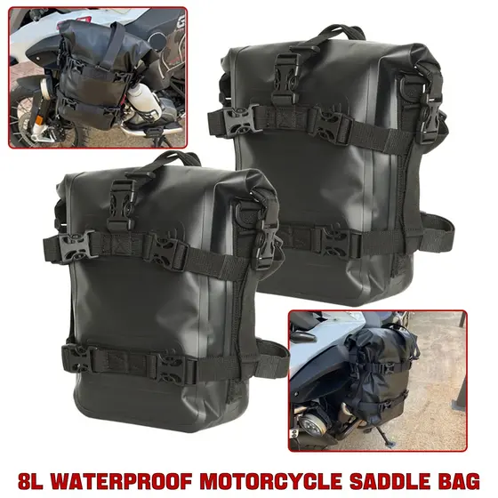 Bolsa Para Barra De Colisão De Motocicleta , À Prova D'água , Resistente Ao Desgaste , Grande Capacidade , Armazenamento