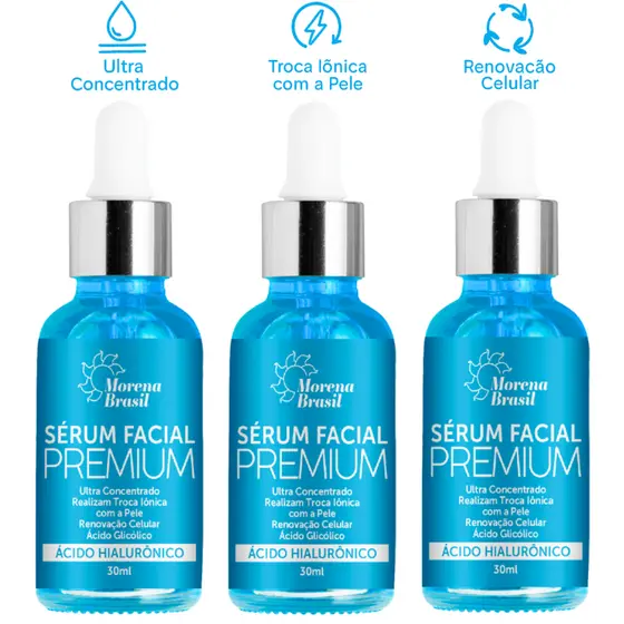 Kit 3X Sérum Ultra concentrado | Morena Brasil | Renovação celular 💙